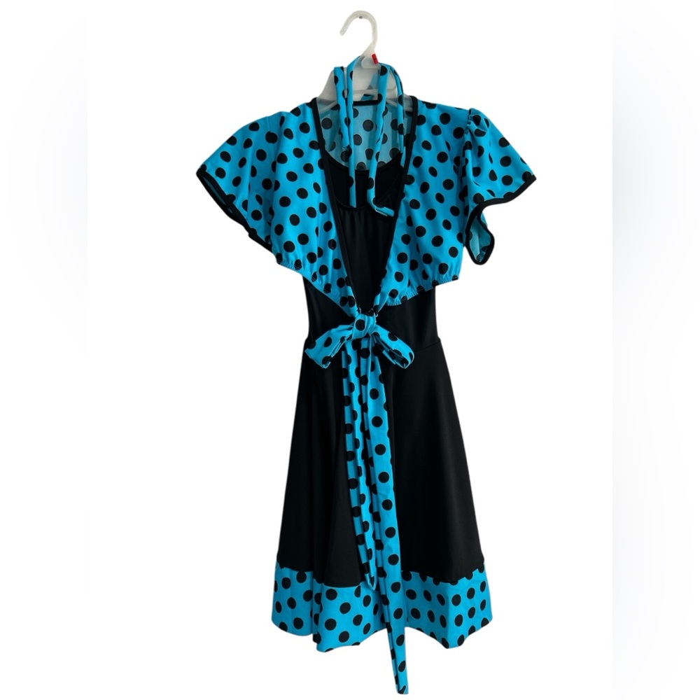 Costume Depot Polka Dot Blue and Black  Costume